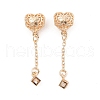 Rack Plating Brass Micro Pave Cubic Zirconia Pendants KK-F879-26G-1