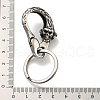 Tibetan Style 316 Surgical Stainless Steel Fittings with 304 Stainless Steel Key Ring FIND-Q101-17AS-3
