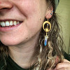 Alloy Natural Quartz Crystal Dangle Earrings FS-WG5338F-01-2