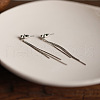Brass Line Tassel Stud Earrings FS-WGBE0DD-01-1