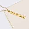 304 Stainless Steel Word Constellation Pendant Necklaces FS-WGAAB2A-08-1