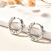 Non-Tarnish 304 Stainless Steel Grooved Hoop Earrings EJEW-M218-01A-P-1