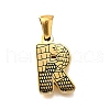 Golden 304 Stainless Steel Pendants STAS-K300-01G-R-1
