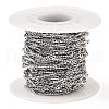 Tarnish Resistant 304 Stainless Steel Rectangle Link Chains CHS-G025-12P-3