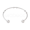 Tarnish Resistant 304 Stainless Steel Cuff Torque Bangles BJEW-L523-67P-2