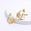 Vintage Brass Rope Knot Stud Earrings DH6515-4