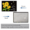 Rectangle with Sunflower Pattern Cotton Linen Cloth Table Mat AJEW-WH0196-002-4