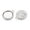 Tibetan Style Alloy Pendant Cabochon Settings PALLOY-N178-10AS-2