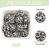 SUNNYCLUE 50Pcs Silicone Beads Loose Silicone Beads Kit Leopard Print Silicone Beads for Keychain Making Bracelet Necklace  SIL-SC0001-98-2