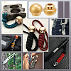 Brass Parachute Rope European Beads FIND-WH0561-24-6