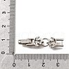 Brass Micro Pave Clear Cubic Zirconia Fold Over Clasps KK-R222-05P-3