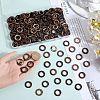 SUNNYCLUE 200Pcs Dyed Wood Jewelry Findings Coconut Linking Rings COCO-SC0001-02-3