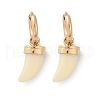 304 Stainless Steel Plastic Imitation Shell Hoop Earrings EJEW-Z089-29G-4