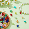 120Pcs 12 Colors Baking Painted Imitation Jade Glass Charms PALLOY-HY00035-4