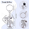 SUNNYCLUE 20Pcs Alloy Keychain KEYC-SC0001-15A-2