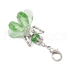 Angel Glass Pendant Decorations HJEW-MZ00260-04-4