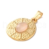 Natural Rose Quartz Pendants STAS-C120-11G-06-2