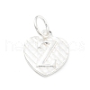 925 Sterling Silver Heart with Capital Letter Charms STER-S009-13Z-S-1