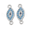 Brass Micro Pave Cubic Zirconia Connector Charms KK-U056-45P-1