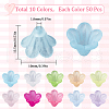 SOFPLATE 500Pcs 10 Colors Acrylic Bead Caps TACR-SP0001-08-2