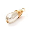 Glass Pearl Pendants PALLOY-JF00898-3