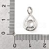 925 Sterling Silver Pave Cubic Zirconia Pendants STER-V001-03P-04-3