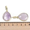 Natural Amethyst Faceted Teardrop Pendants G-B126-04G-09-3