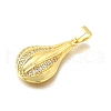Brass Micro Pave Cubic Zirconia Pendants KK-Z104-09G-2