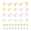Unicraftale 80Pcs 4 Styles 201 Stainless Steel Stud Earring Findings EJEW-UN0002-42-1