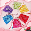 CHGCRAFT 6Pcs 6 Colors Rectangle Cloth Packing Pouches ABAG-CA0001-15-6