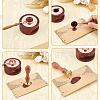 Brass Wax Seal Stamp with Wood Handle AJEW-WH0412-0318-3
