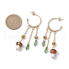 Golden 304 Stainless Steel Half Hoop Earrings EJEW-JE05675-01-4