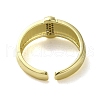 Open Brass with Cubic Zirconia Rings RJEW-B057-07G-3