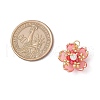 Handmade Glass Seed Beaded Sakura Pendants PALLOY-MZ00763-04-2