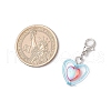 Transparent Acrylic Heart Pendant Decorations HJEW-JM03297-3