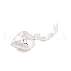 925 Sterling Silver Love Heart Pendants STER-P058-01A-S-2
