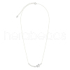 1st Mother's Day Jewelry 925 Sterling Silver Baby Feet Hand Pendant Necklaces NJEW-K272-01P-2