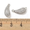 Brass Micro Pave Clear Cubic Zirconia Connector Charms KK-L211-004P-3