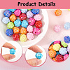SOFPLATE 40Pcs 10 Colors UV Plating Iridescent Acrylic Beads MACR-SP0001-39-6