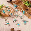  14Pcs 7 Styles Synthetic Turquoise Pendants FIND-TA0003-06-5