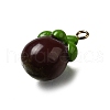 Brass Acrylic Pendants OACR-R006-01G-12-2