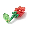 Glass Seed Beaded Rose Pendants PALLOY-MZ00627-04-4