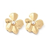 304 Stainless Steel ABS Plastic Pearl Stud Earrings for Women EJEW-U046-12B-G-4