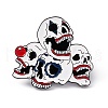 White Halloween Enamel Pin JEWB-A005-12-06-1