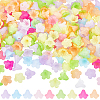 SOFPLATE 500Pcs 10 Colors Acrylic Bead Caps TACR-SP0001-08-1