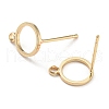Brass Stud Earring Findings KK-Q789-13G-2