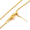 1mm Rack Plating Brass Column Link Chain Adjustable Slider Necklaces for Women Men MAK-L044-53G-2