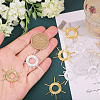 CHGCRAFT 8Pcs 2 Colors Brass Cabochon Connector Settings for Pearl KK-CA0002-75-3