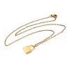 304 Stainless Steel Rolo Chain Pendant Necklaces NJEW-S444-01G-12-2