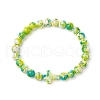 Round Synthetic Turquoise Beaded Stretch Bracelets for Womenm Men BJEW-JB11548-01-2